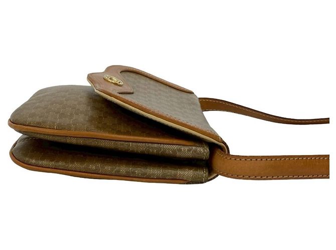 Céline Borsa a spalla mini in pelle Blason Triomphe di Celine Marrone - vista 6