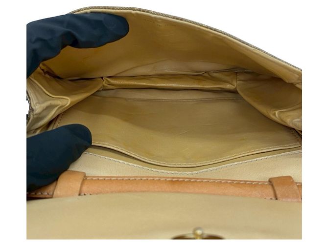 Céline Borsa a spalla mini in pelle Blason Triomphe di Celine Marrone - vista 9