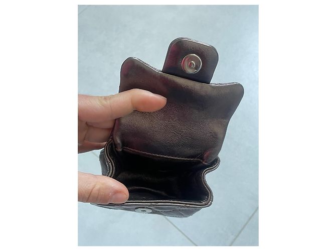 Mademoiselle Pochette Chanel Mini 2.55 en cuir bronze - vue 9