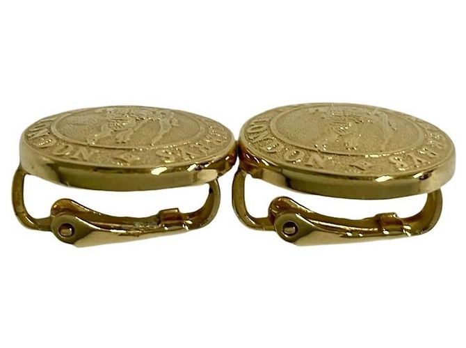 Orecchini a clip con logo del cavallo in ombra Burberry D'oro - vista 3