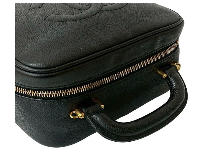 Borsa a spalla 2 in 1 in pelle caviar opaca Chanel Coco Mark Nero - vista 4