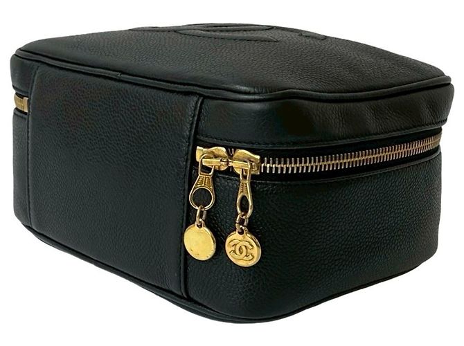 Borsa a spalla 2 in 1 in pelle caviar opaca Chanel Coco Mark Nero - vista 8
