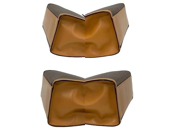 Céline Borsa a mano Celine Macadam Blason Triomphe Marrone Beige - vista 7