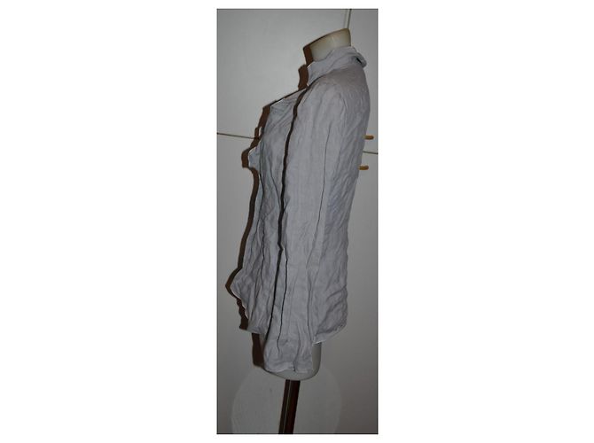 Armani Jacke aus Leinen grau Größe 42 - Ansicht 2