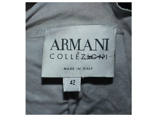Armani Jacke aus Leinen grau Größe 42 - Ansicht 4