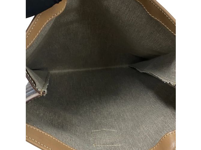 Céline Celine Macadam Blason Triomphe Leder Tote Bag Braun Beige - Ansicht 8