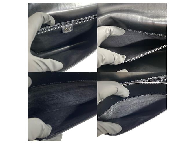Céline Mini borsa a spalla in pelle nera Celine Nero - vista 8