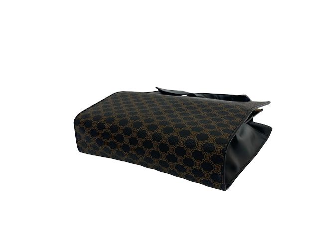 Céline Lederhandtasche mit Macadam Blason Muster CELINE / Mini Tote Bag Braun Schwarz - Ansicht 7
