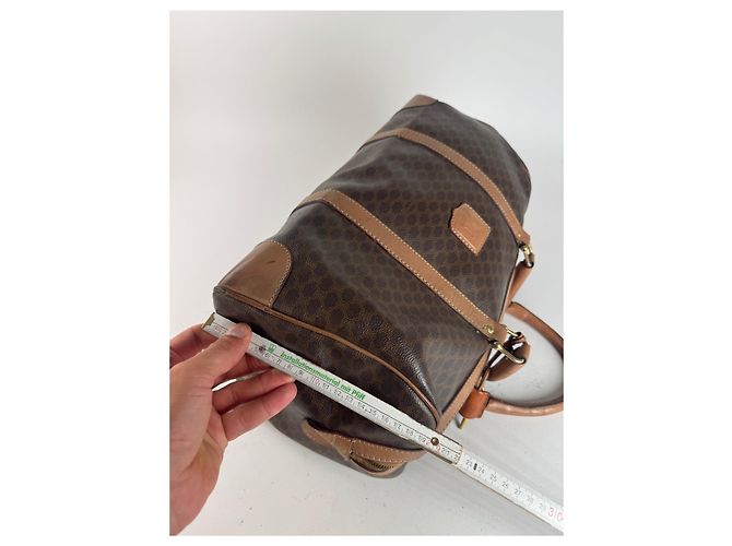 Céline Borsa da viaggio vintage Celine Paris Monogram Triomphe marrone - vista 12