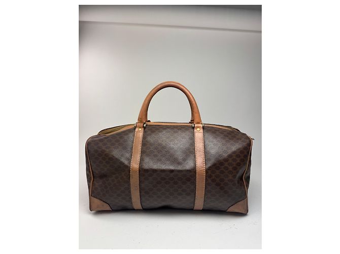 Céline Borsa da viaggio vintage Celine Paris Monogram Triomphe marrone - vista 2
