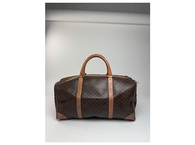 Céline Borsa da viaggio vintage Celine Paris Monogram Triomphe marrone - vista 8