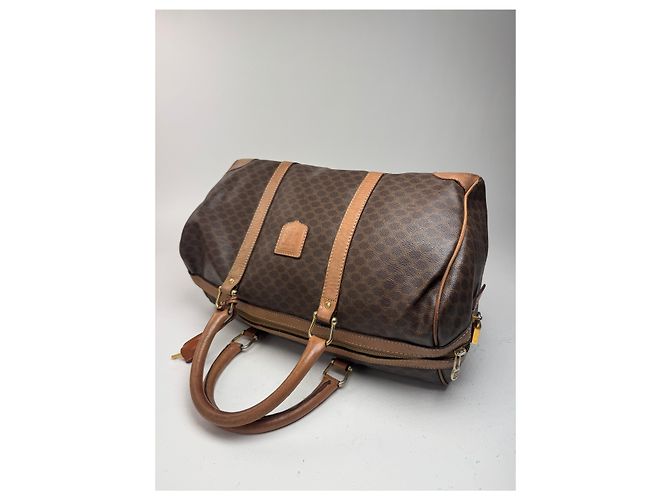 Céline Borsa da viaggio vintage Celine Paris Monogram Triomphe marrone - vista 9