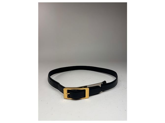 Vintage Gianni Versace Ledergürtel schwarz - Ansicht 4