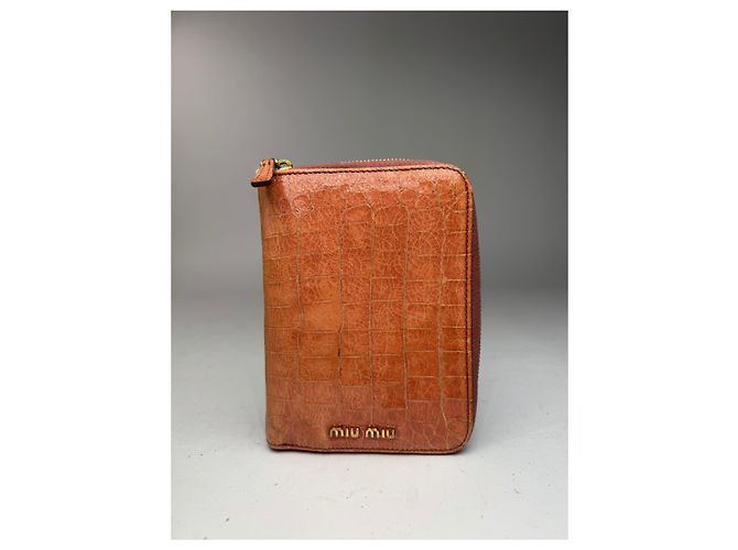 Vintage Miu Miu Leather organizer Orange - view 7