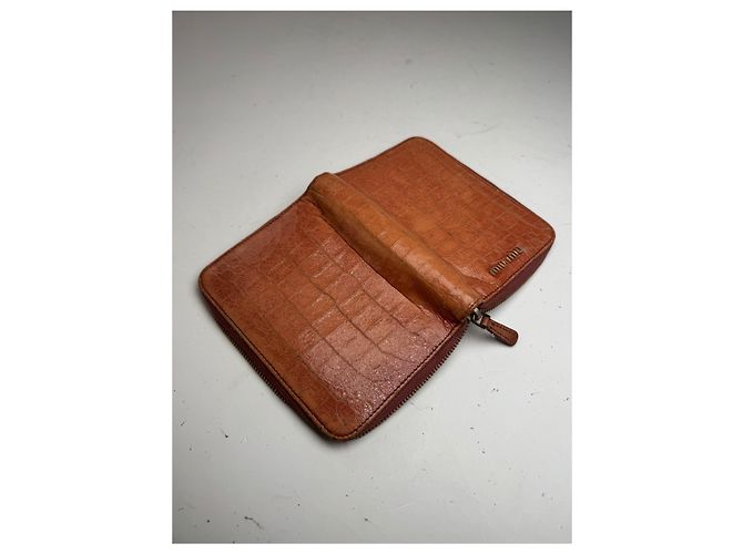 Vintage Miu Miu Leather organizer Orange - view 9