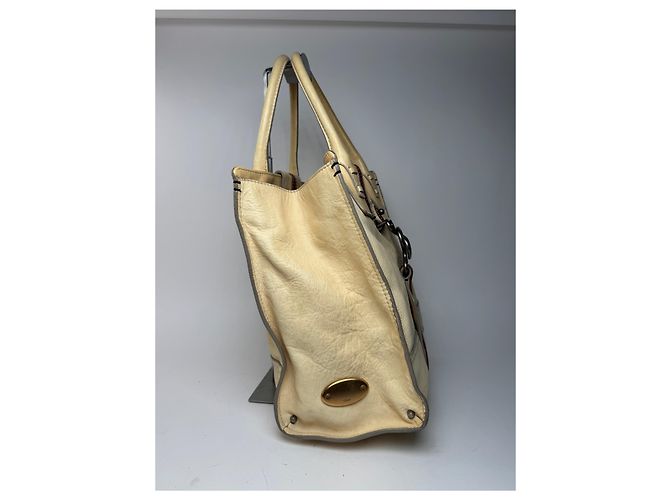 Chloé Vintage Chloe Leder Tasche beige und braun - Ansicht 5