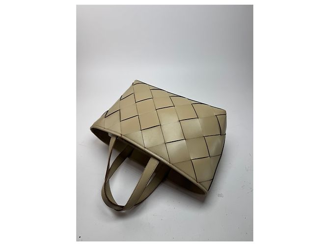 Vintage Issey Miyake Ledertasche beige - Ansicht 10