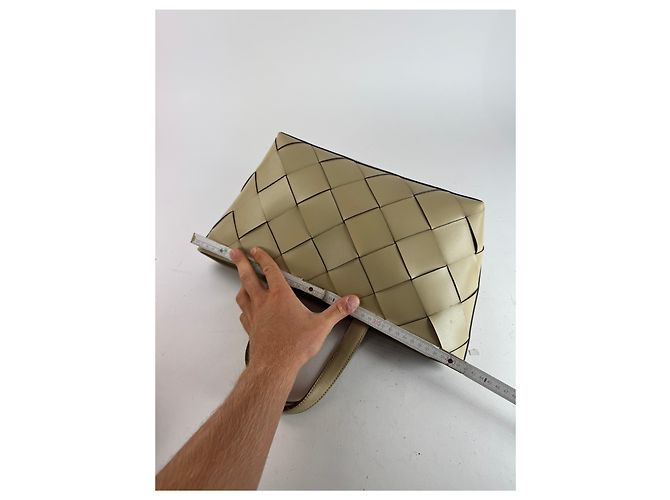 Vintage Issey Miyake Ledertasche beige - Ansicht 11