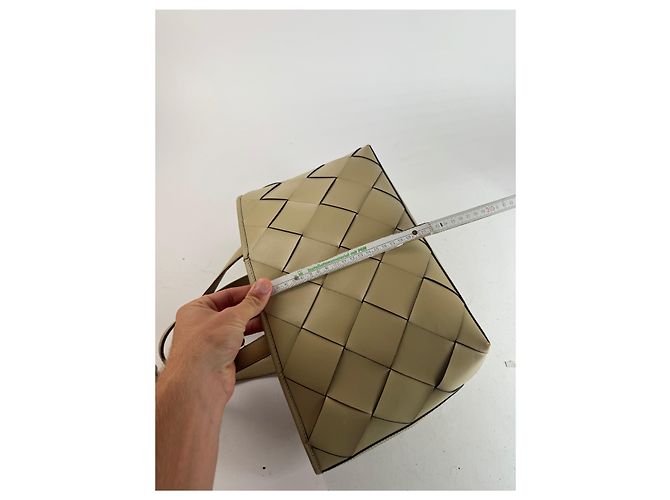Vintage Issey Miyake Ledertasche beige - Ansicht 12
