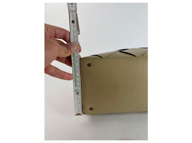 Vintage Issey Miyake Ledertasche beige - Ansicht 14