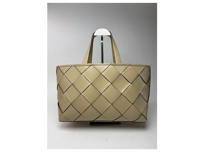 Vintage Issey Miyake Ledertasche beige - Ansicht 4