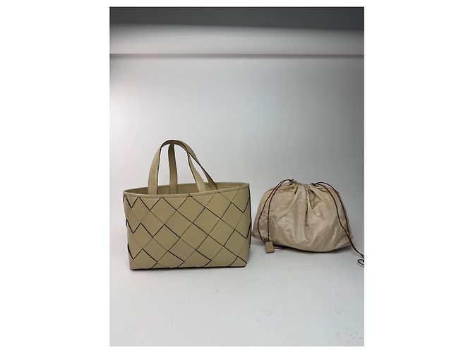 Vintage Issey Miyake Ledertasche beige - Ansicht 6
