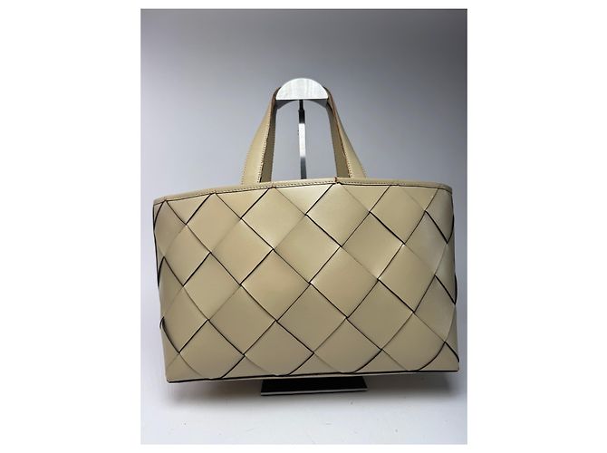 Vintage Issey Miyake Ledertasche beige - Ansicht 7