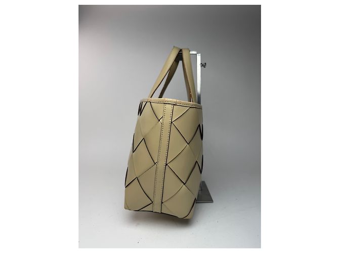 Vintage Issey Miyake Ledertasche beige - Ansicht 8