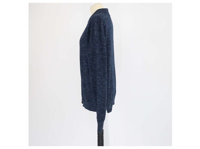 Gucci Navyblauer Strick-Polo-Pullover mit langen Ärmeln Marineblau - Ansicht 2