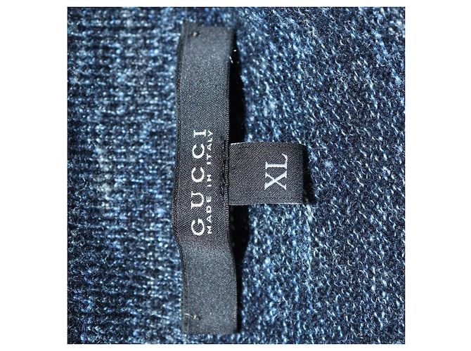 Gucci Navyblauer Strick-Polo-Pullover mit langen Ärmeln Marineblau - Ansicht 6