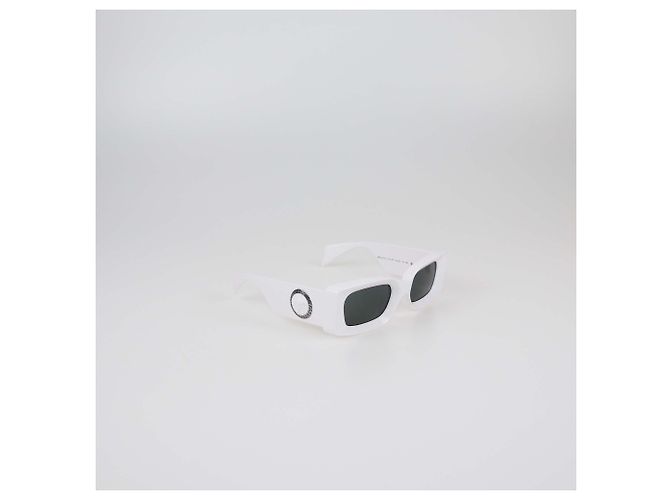 Versace White/Black Rectangular Sunglasses - view 2