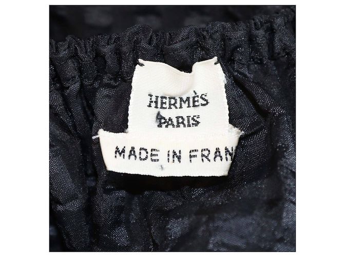 Hermès Hermes Schwarzes Karomuster Kurzarm-Minikleid - Ansicht 5