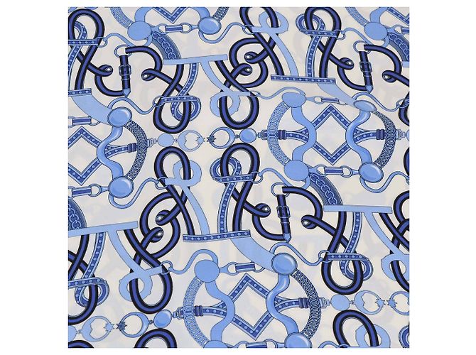 Set top e pantaloni stampati blu/bianco con collo rotondo Hermès - vista 4