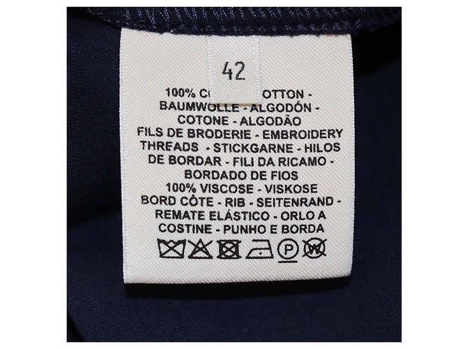Hermès Camiseta de bolsillo bordada Chain de Ancre azul marino Hermes - vista 6
