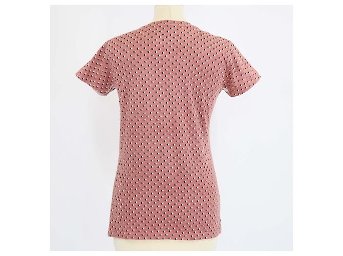 Camiseta de cuello redondo con estampado de puntos rosas Louis Vuitton - vista 3