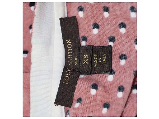 Camiseta de cuello redondo con estampado de puntos rosas Louis Vuitton - vista 6