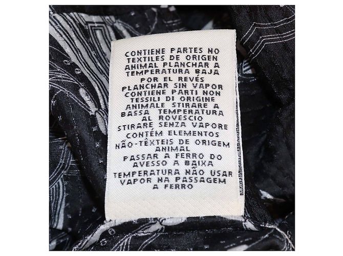 Set di camicia a maniche lunghe e pantaloni stampati nero/bianco Hermès - vista 7