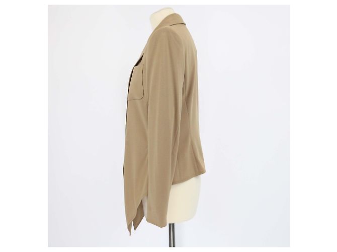 Chaqueta atada beige Hermès - vista 2