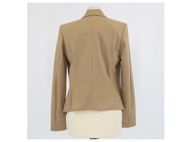 Chaqueta atada beige Hermès - vista 3