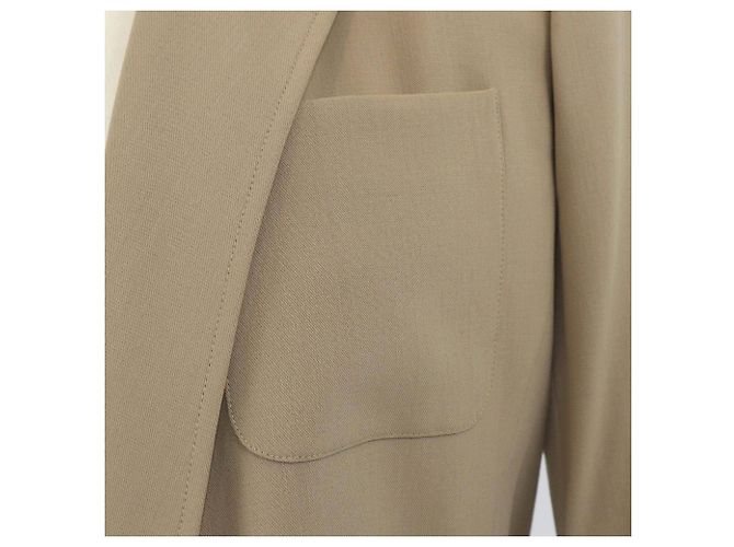 Chaqueta atada beige Hermès - vista 4