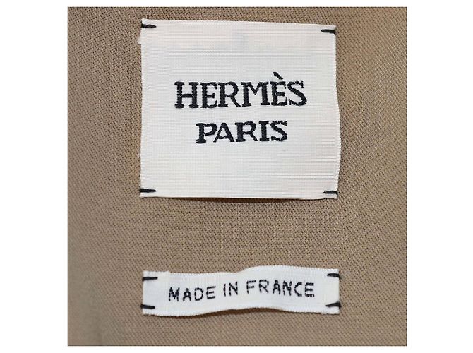 Chaqueta atada beige Hermès - vista 5