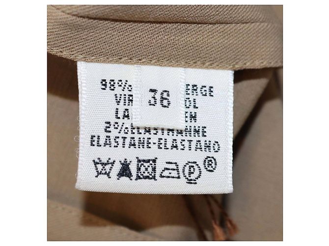 Chaqueta atada beige Hermès - vista 6
