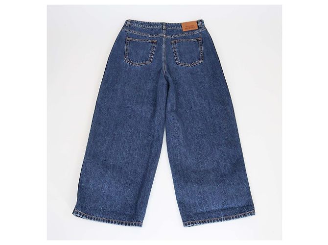 Jeans cropped boyfriend de denim azul Alexander McQueen - vista 2
