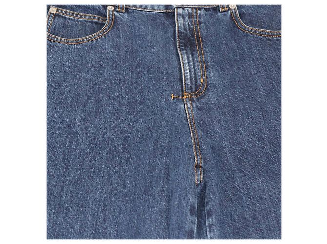 Jeans cropped boyfriend de denim azul Alexander McQueen - vista 4