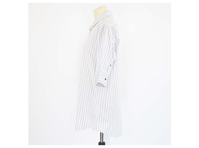 Camisa de botones de manga tres cuartos a rayas blanca/negra de Dolce & Gabbana - vista 2