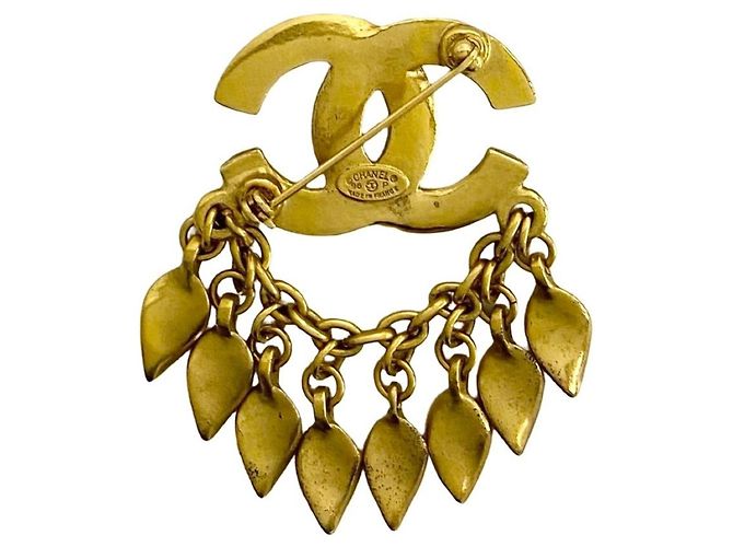 Spilla dorata con motivo logo Coco Mark 96P di Chanel D'oro - vista 3