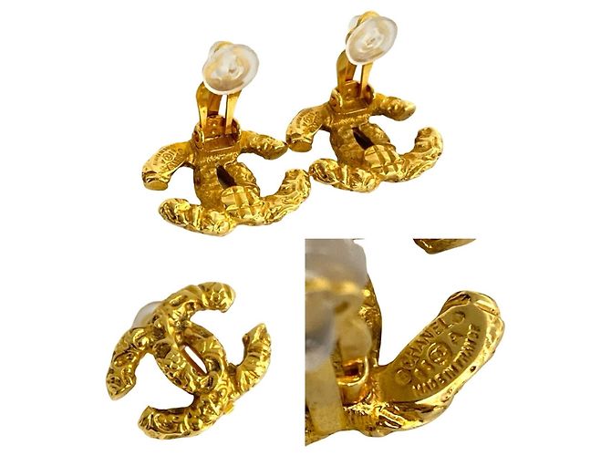 Orecchini a clip in oro Chanel Coco Mark D'oro - vista 3