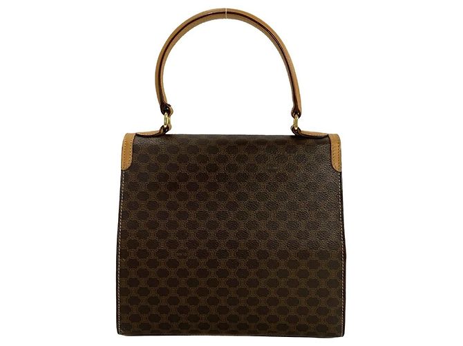 Céline Borsa a mano Celine Macadam Blason Triomphe Marrone - vista 4