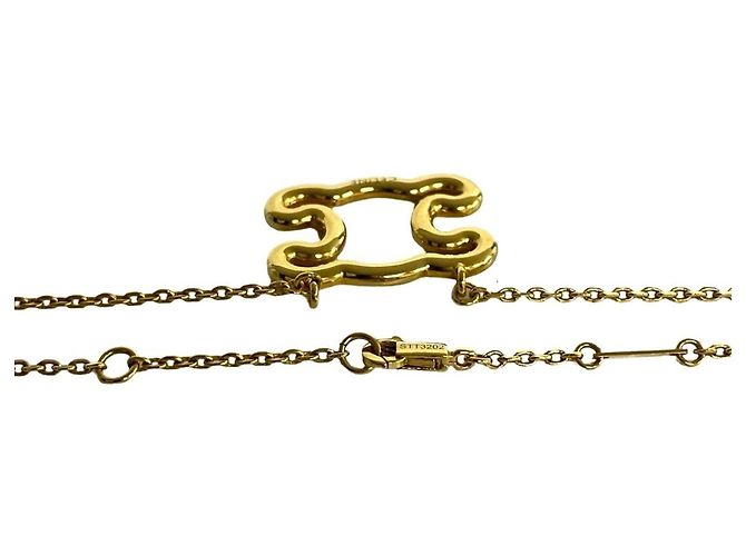 Céline Collana con cornice e motivo logo Triomphe di Celine D'oro - vista 4