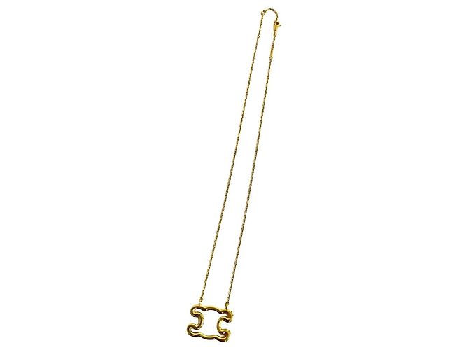 Céline Collana con cornice e motivo logo Triomphe di Celine D'oro - vista 5